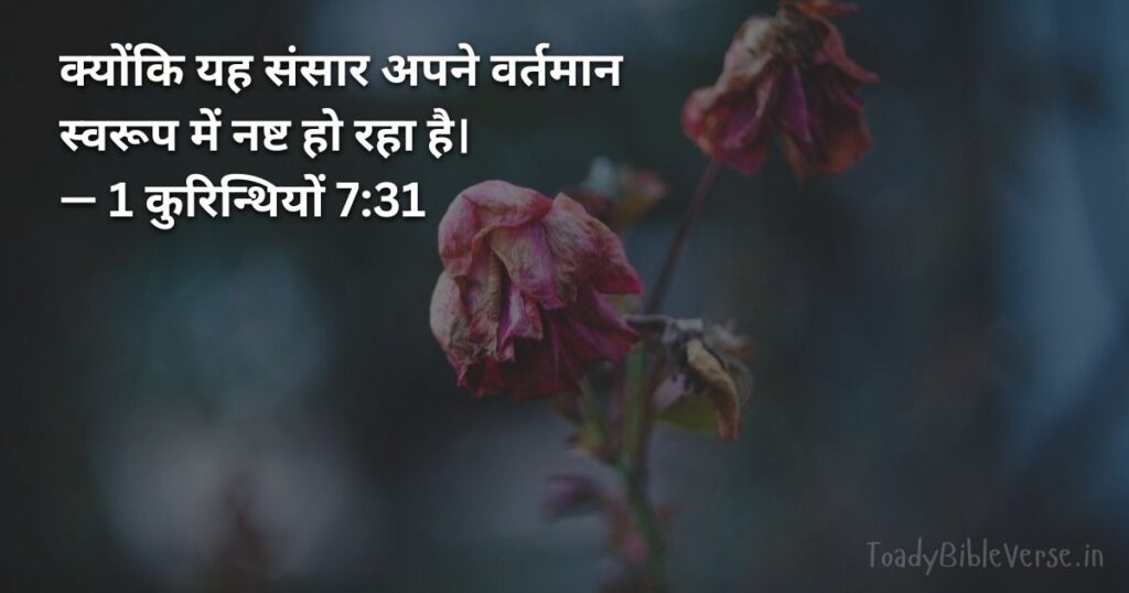 बाइबल वचन का अर्थ, Bible Verse meaning in Hindi, Bible teachings in Hindi, Biblical messages for today, today bible verses in Hindi, bible verse for today in Hindi, Today Bible Verse in Hindi, आज का पवित्र बाइबल वचन, आज का बाइबल वचन, bible vachan, aaj ka bible vachan, hindi bible vachan image, bible vachan image, hindi bible vachan image, bible vachan in hindi image, 1 कुरिन्थियों 7:31, 1 Corinthians 7-31, Today Bible Verses in Hindi, 1 Corinthians 7:31 Hindi,